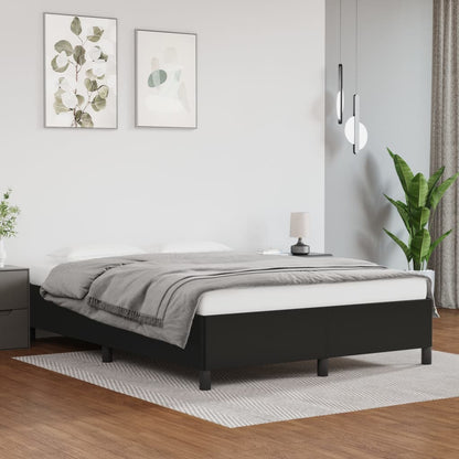 Bed Frame Black Double Faux Leather