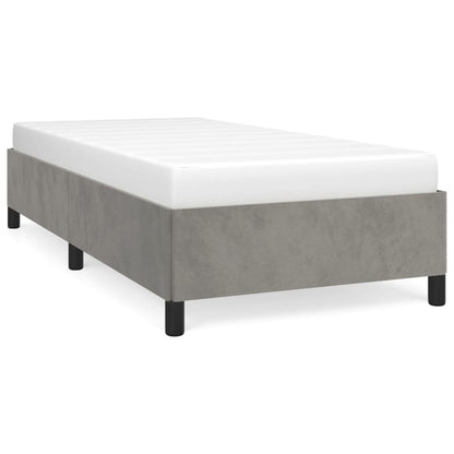 Bed Frame without Mattress Light Grey 90x190 cm Single Single Velvet