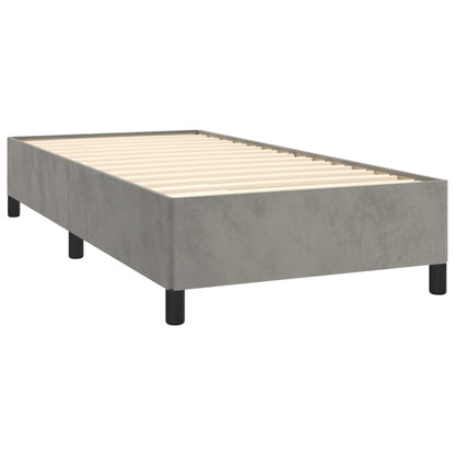 Bed Frame without Mattress Light Grey 90x190 cm Single Single Velvet