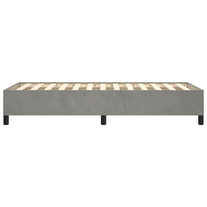 Bed Frame without Mattress Light Grey 90x190 cm Single Single Velvet