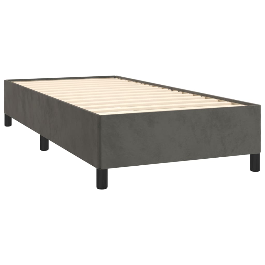 Bed Frame without Mattress Dark Grey 90x190 cm Single Single Velvet