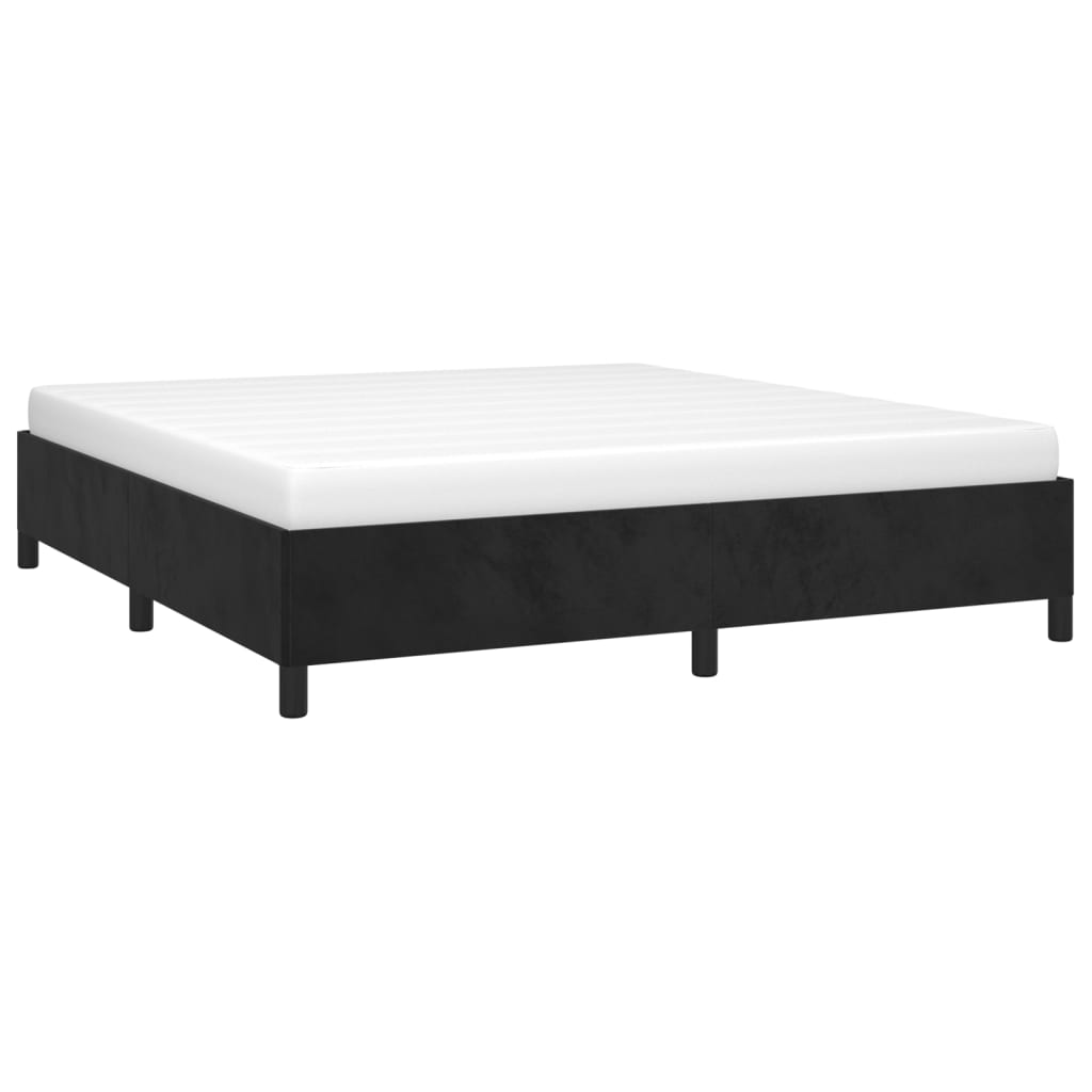 Bed Frame without Mattress Black 180x200 cm Super King Super King Velvet