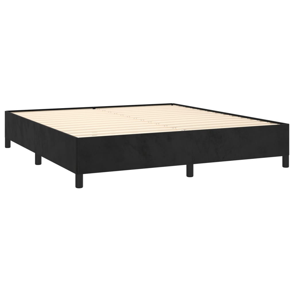 Bed Frame without Mattress Black 180x200 cm Super King Super King Velvet