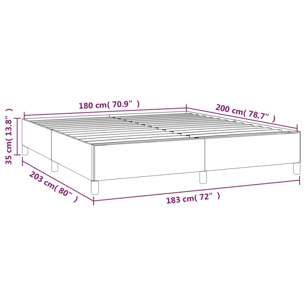 Bed Frame without Mattress Black 180x200 cm Super King Super King Velvet