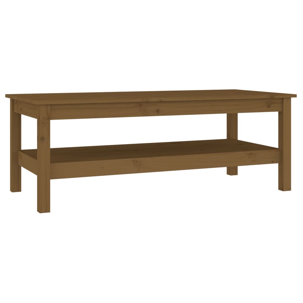 Coffee Table Honey Brown 110x50x40 cm Solid Wood Pine