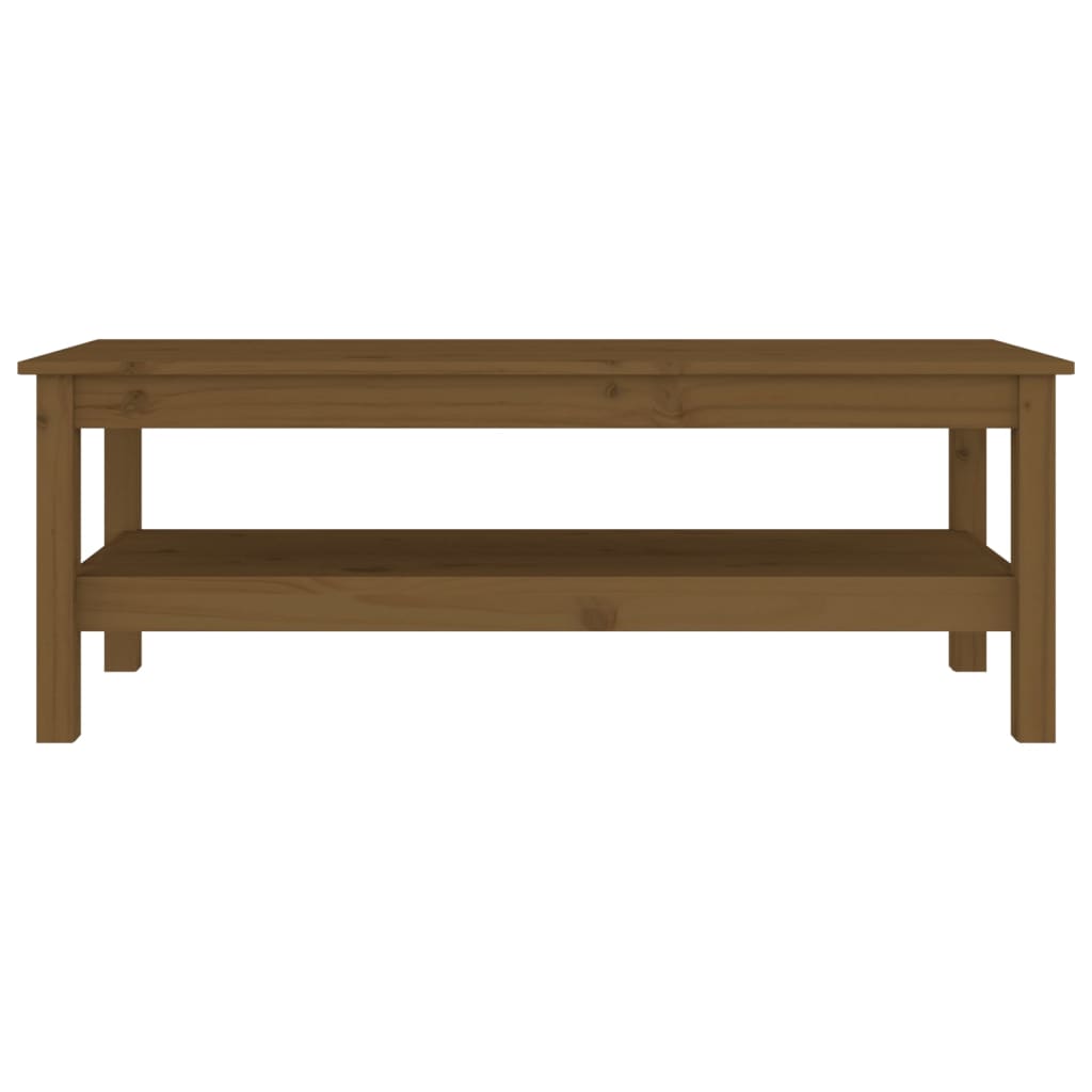 Coffee Table Honey Brown 110x50x40 cm Solid Wood Pine