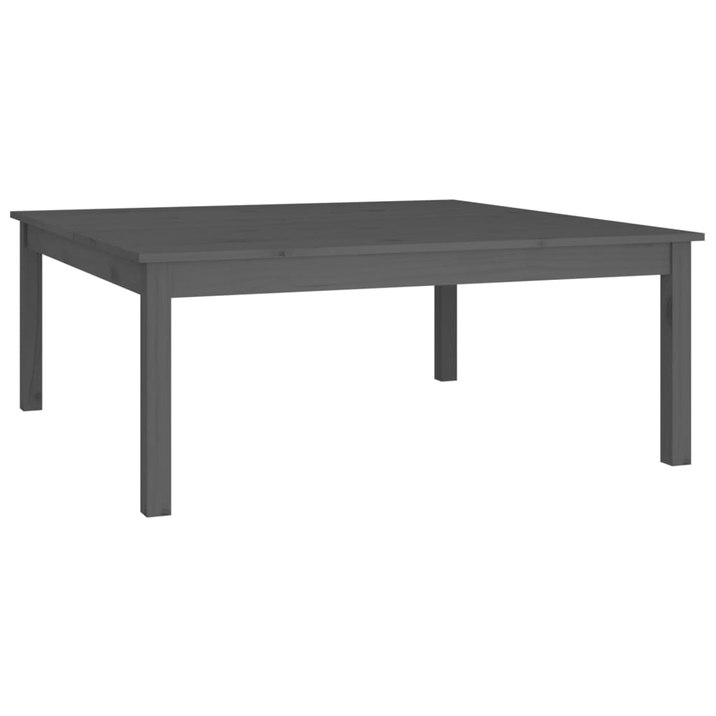 Coffee Table Grey 100x100x40 cm Solid Wood Pine