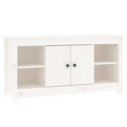 TV Cabinet White 103x36,5x52 cm Solid Wood Pine