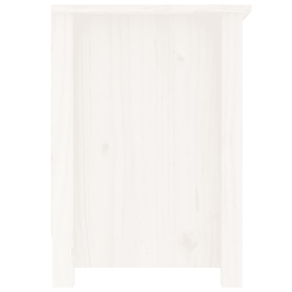 TV Cabinet White 103x36,5x52 cm Solid Wood Pine