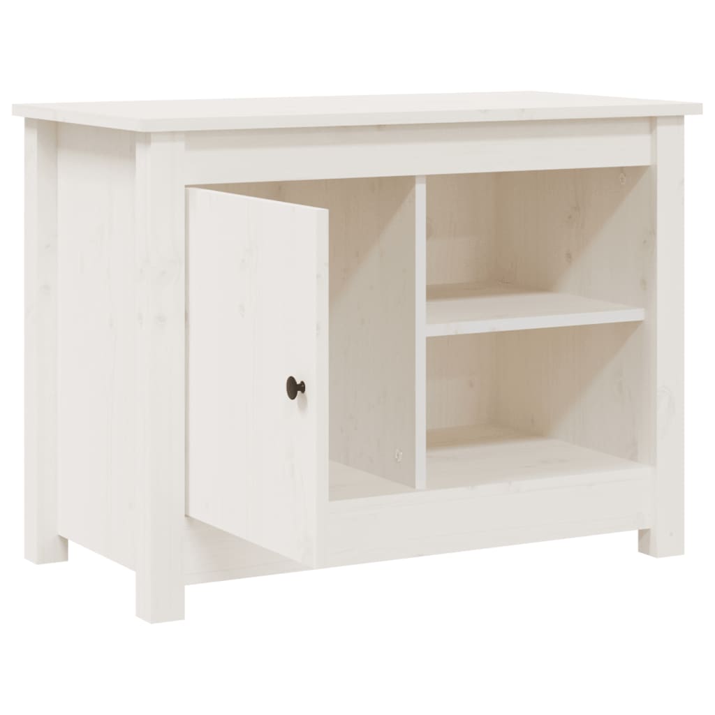 TV Cabinet White 70x36.5x52 cm Solid Wood Pine