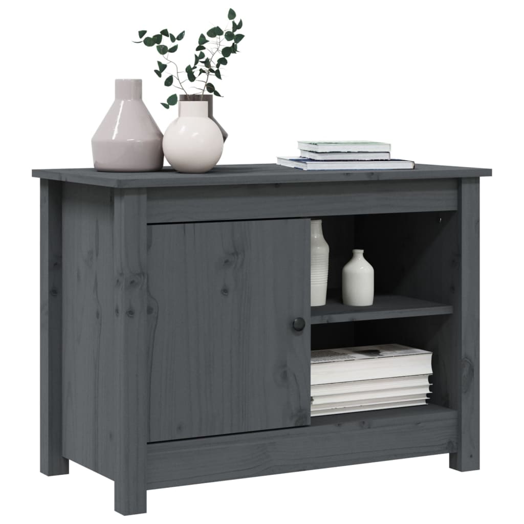 TV Cabinet Grey 70x36.5x52 cm Solid Wood Pine