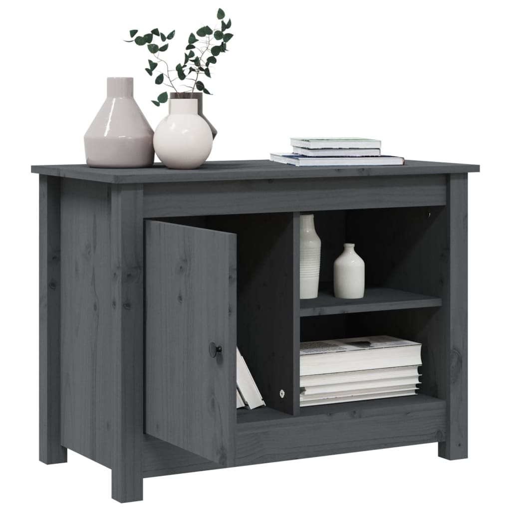 TV Cabinet Grey 70x36.5x52 cm Solid Wood Pine