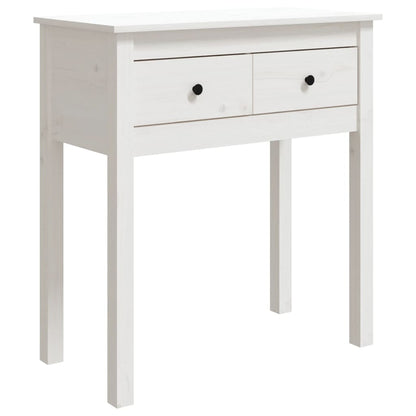 Console Table White 70x35x75 cm Solid Wood Pine