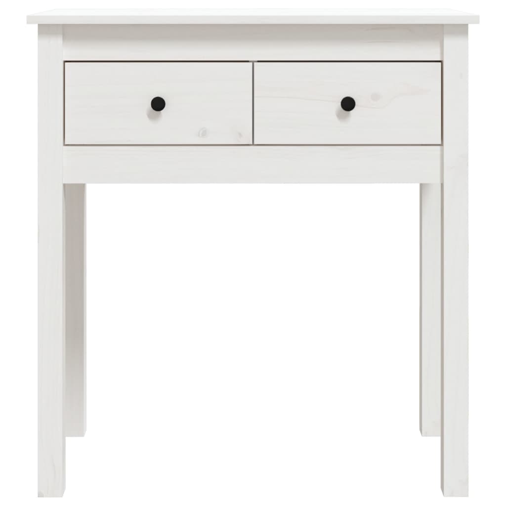 Console Table White 70x35x75 cm Solid Wood Pine