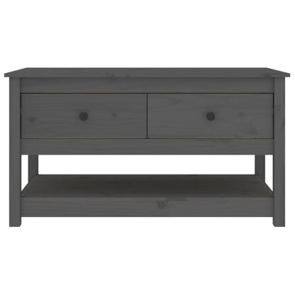 Coffee Table Grey 102x49x55 cm Solid Wood Pine