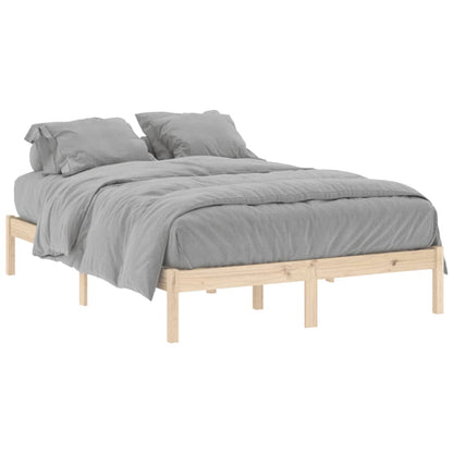 Bed Frame without Mattress 137x190 cm Solid Wood Pine Full