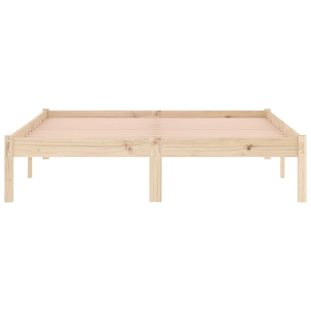 Bed Frame without Mattress 137x190 cm Solid Wood Pine Full