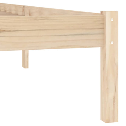 Bed Frame without Mattress 137x190 cm Solid Wood Pine Full