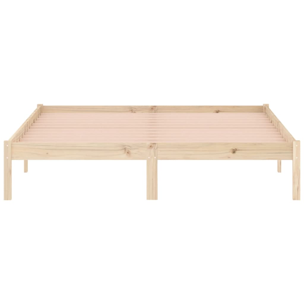 Bed Frame without Mattress 152x203 cm Solid Wood Pine Queen