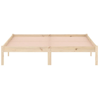 Bed Frame without Mattress 152x203 cm Solid Wood Pine Queen