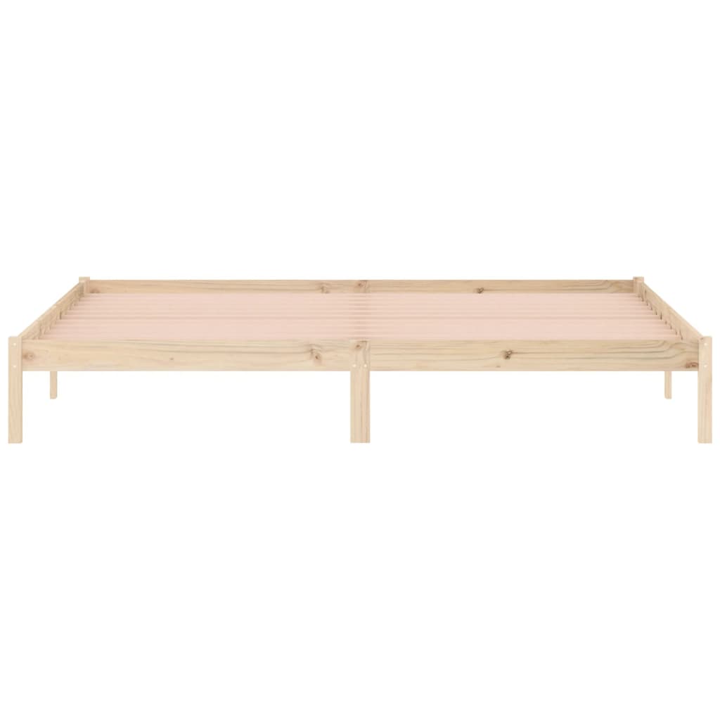 Bed Frame without Mattress 193x203 cm Solid Wood Pine King