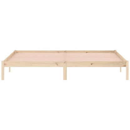 Bed Frame without Mattress 193x203 cm Solid Wood Pine King