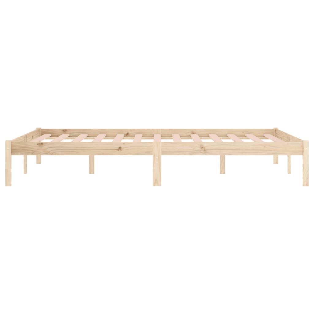 Bed Frame without Mattress 193x203 cm Solid Wood Pine King