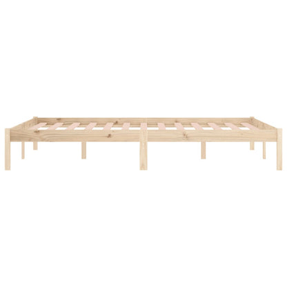 Bed Frame without Mattress 193x203 cm Solid Wood Pine King