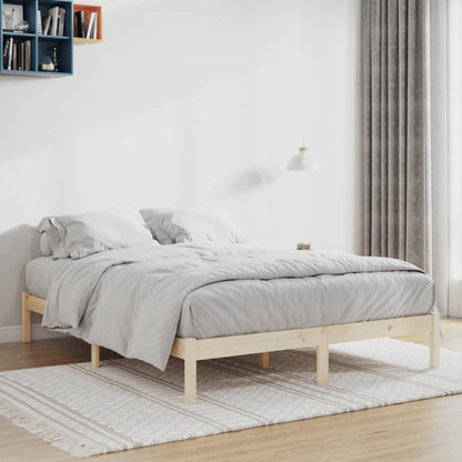 Bed Frame without Mattress 193x203 cm Solid Wood Pine King