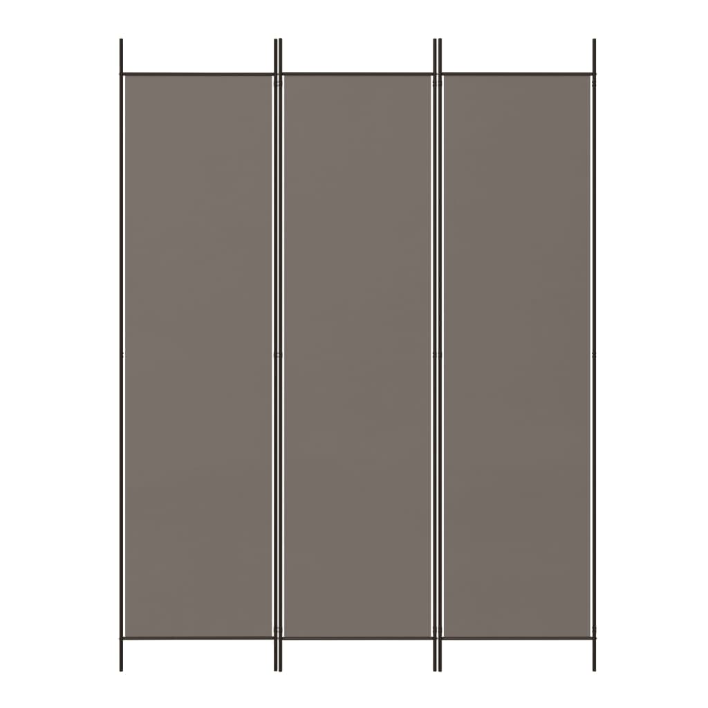 3-Panel Room Divider Anthracite 150x220 cm Fabric