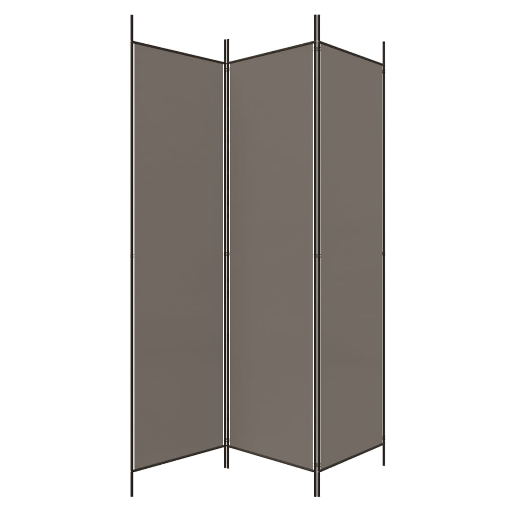 3-Panel Room Divider Anthracite 150x220 cm Fabric