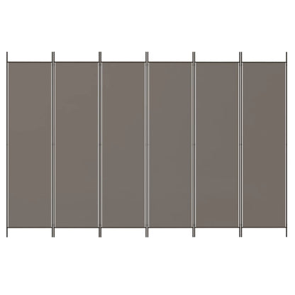 6-Panel Room Divider Anthracite 300x220 cm Fabric