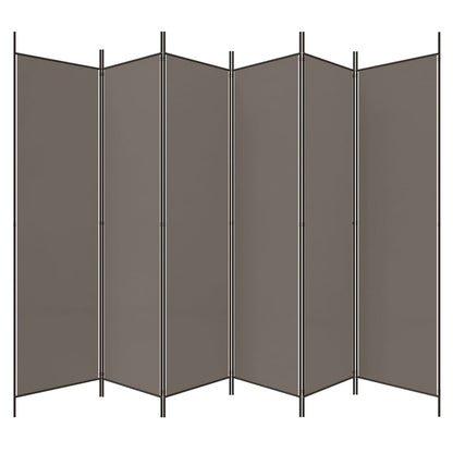 6-Panel Room Divider Anthracite 300x220 cm Fabric