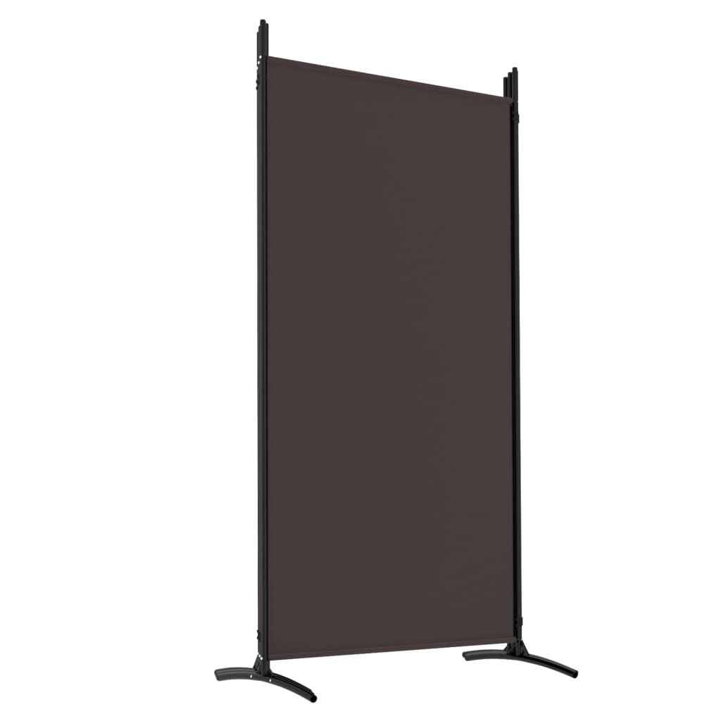 5-Panel Room Divider Brown 433x180 cm Fabric