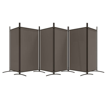 6-Panel Room Divider Anthracite 520x180 cm Fabric