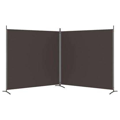 2-Panel Room Divider Brown 348x180 cm Fabric