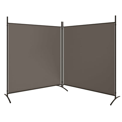 2-Panel Room Divider Anthracite 348x180 cm Fabric