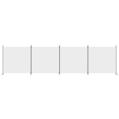 4-Panel Room Divider White 698x180 cm Fabric