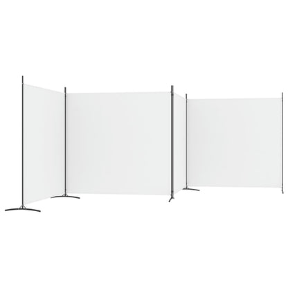 4-Panel Room Divider White 698x180 cm Fabric