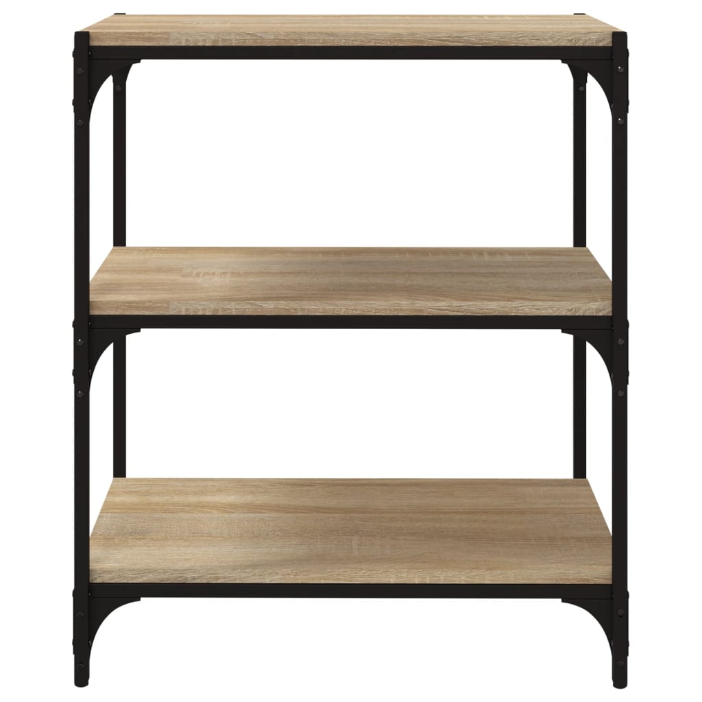 Book Cabinet Sonoma Oak 60x33x70.5 cm Engineered Wood and Steel