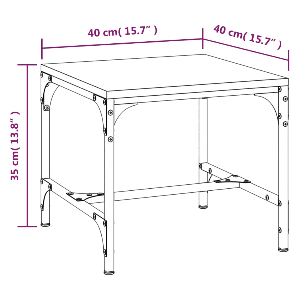 Side Tables 2 pcs Sonoma Oak 40x40x35 cm Engineered Wood