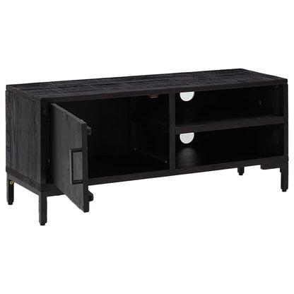 TV Cabinet Black 90x30x40 cm Solid Pinewood