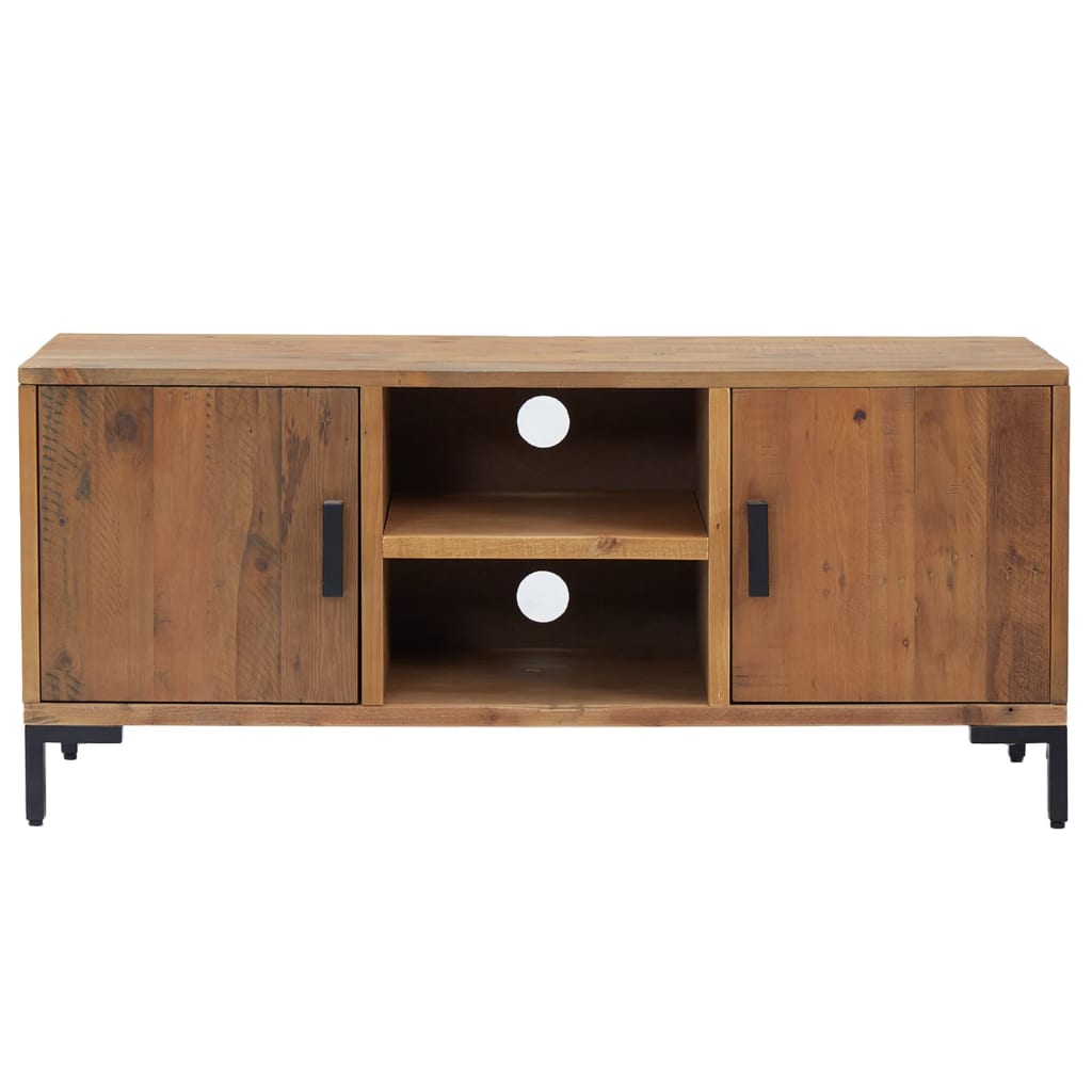 TV Cabinet Brown 110x35x48 cm Solid Pinewood