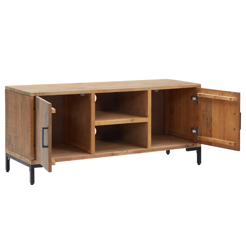 TV Cabinet Brown 110x35x48 cm Solid Pinewood