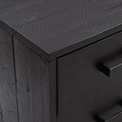 Storage Cabinet Black 110x30x45 cm Solid Pinewood