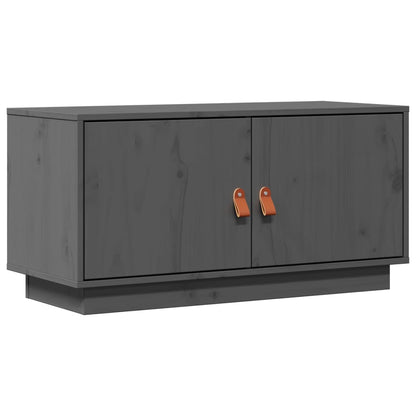 TV Cabinet Grey 80x34x40 cm Solid Wood Pine