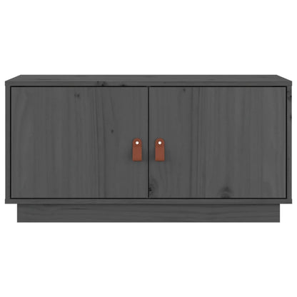 TV Cabinet Grey 80x34x40 cm Solid Wood Pine