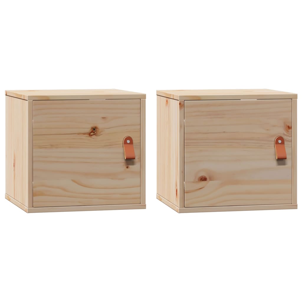 Wall Cabinets 2 pcs 31.5x30x30 cm Solid Wood Pine