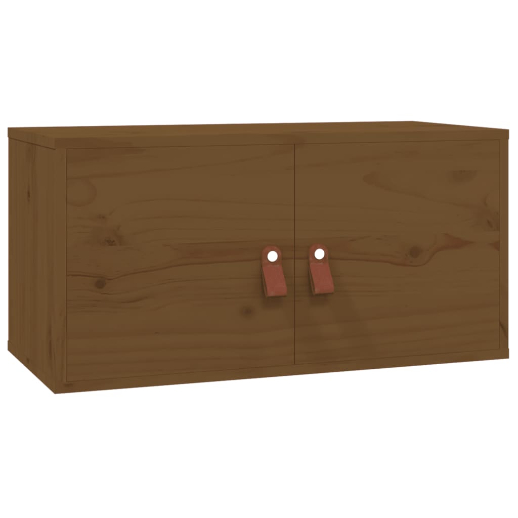 Wall Cabinets 2 pcs Honey Brown 60x30x30 cm Solid Wood Pine