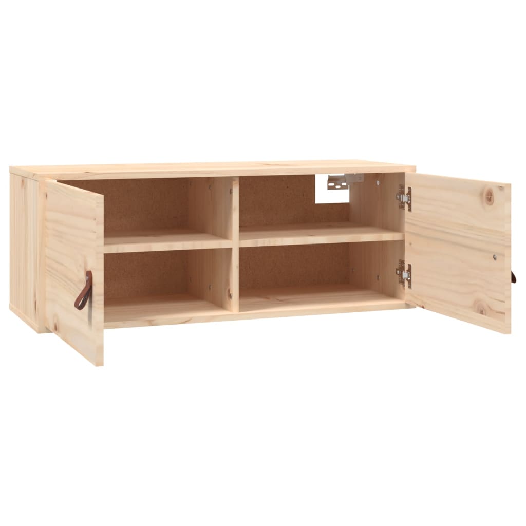 Wall Cabinet 80x30x30 cm Solid Wood Pine